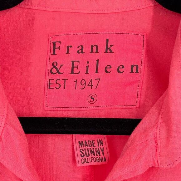Frank & Eileen Barry Button Front Long Sleeve Blouse Pink Size Small - Picture 2 of 7